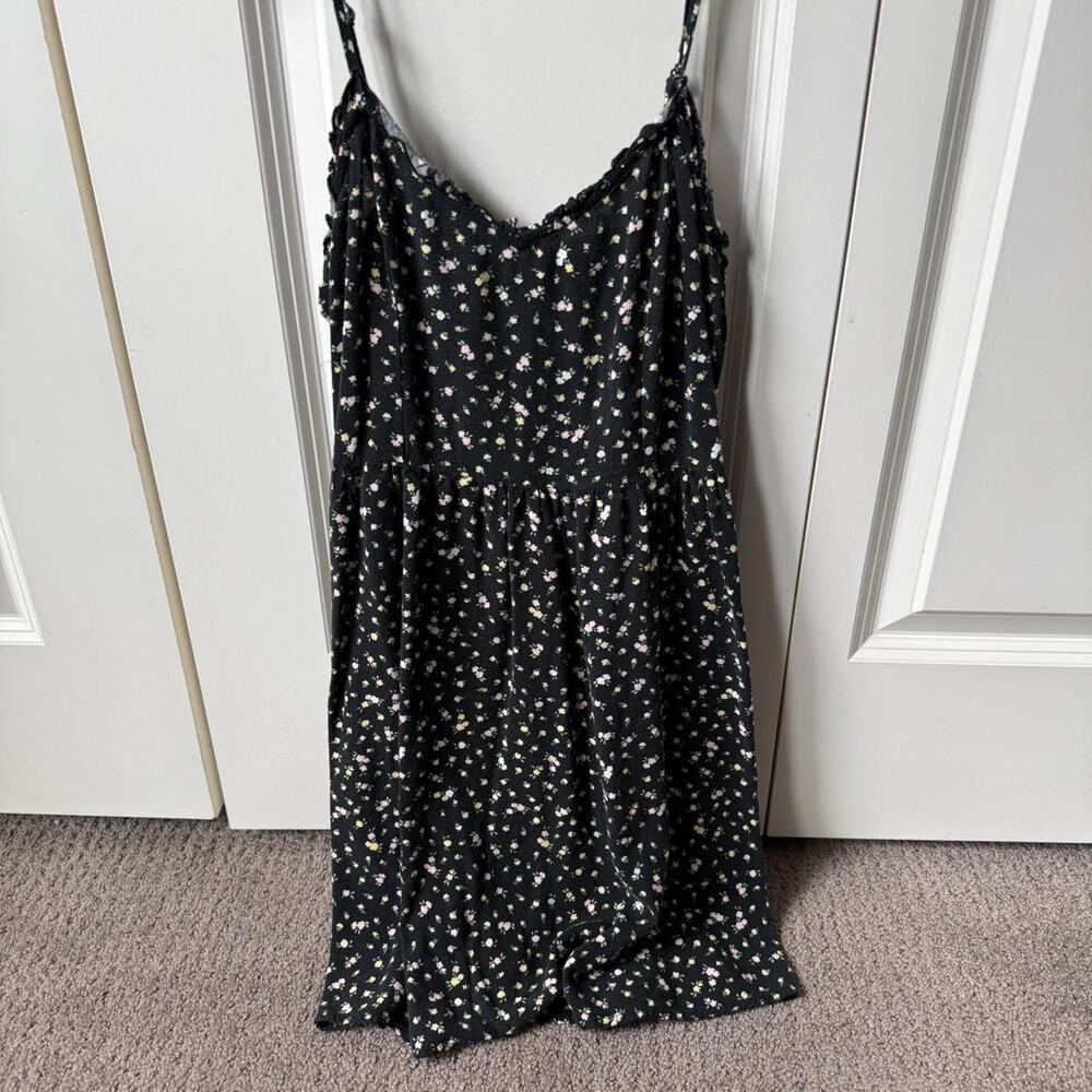 Hm black floral slip dress
